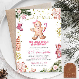 Convite Chuva de Cookies de Gengibre Oh Snap Baby Shower