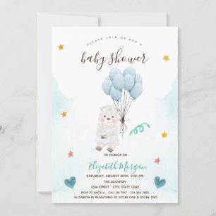 Convite Chuva de Cordeirinhos Baby Shower
