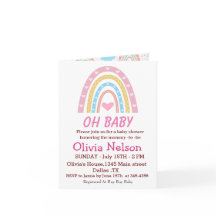 Chuva de Cores Boho Pastel Com Corações Oh Chá de