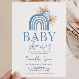 Convite Chuva de Cores para o Menino: Baby Shower