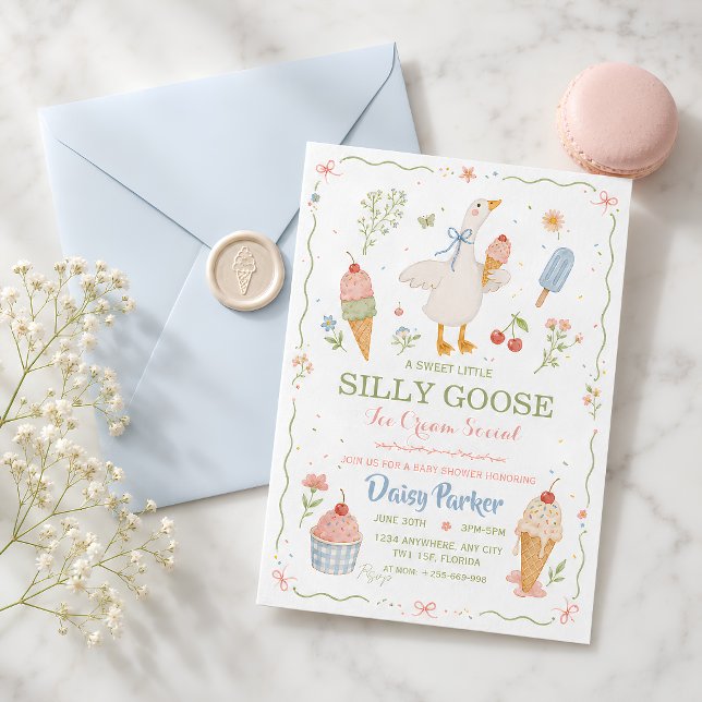 Convite Chuva de Creme Silvestre para o Bebê - Festa de So (Criador carregado)