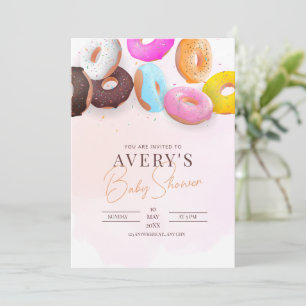 Convite Chuva de Doces Baby Shower Rosa Menina Baby Shower