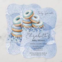 Chuva de Donuts Azuis para o Bebê Menino