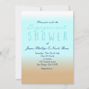 Convite Chuva de Engajamento com Aquarela Elegante Ombre d