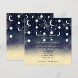 Convite Chuva de Estrelas Celestiais no Banho de Bebê em A