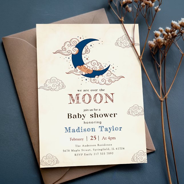 Convite Chuva de Estrelas da Moda Sobre o Chá de Bebê da L (Criador carregado)