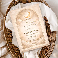 Chuva de Estrelas e Lua Dourada Baby Shower