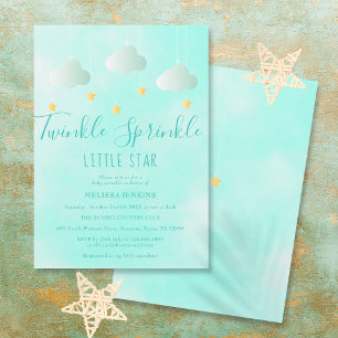 Convite Chuva de Estrelas Pequena Estrela Neutra Baby Show