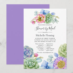 Convite Chuva de Flor Bridal ou Baby Shower pelo Correio