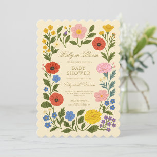 Convite Chuva de Flores Baby in Bloom Baby Shower