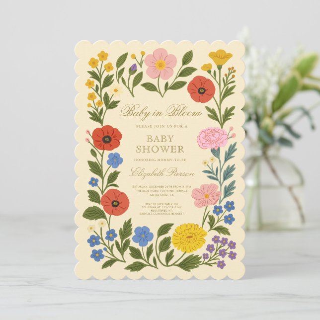 Convite Chuva de Flores Baby in Bloom Baby Shower (Criador carregado)