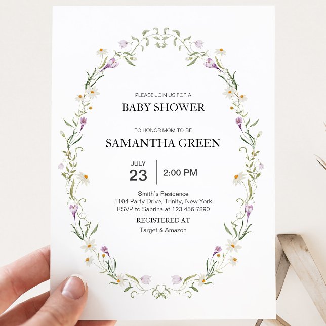 Convite Chuva de Flores Baby Shower (Criador carregado)