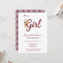 Chuva de Flores Baby Shower Burgundy