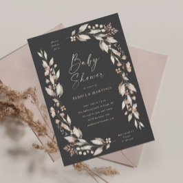 Convite Chuva de Flores Boho Elegante Baby Shower