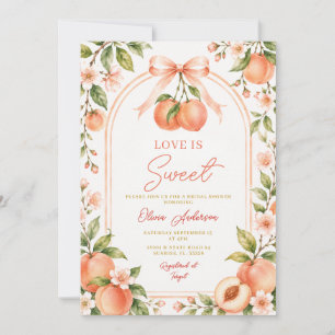 Convite Chuva de Flores Boho Rosa Doce Chá de Noiva