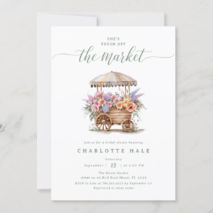 Convite Chuva de Flores de Casamento Recém-chegada ao Merc