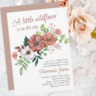 Convite Chuva de Flores de Outono Pequena Flor Silvestre B