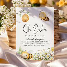 Chuva de Flores Rústicas Oh Bebê Abelha Chá de Beb