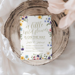 Convite Chuva de Flores Silvestres Baby Shower
