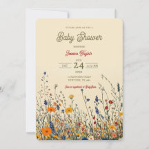 Chuva de Flores Silvestres Boho Baby Shower