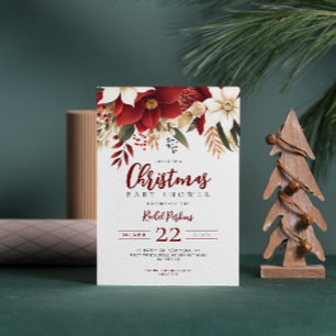 Convite Chuva de Frutas de Pinheiro de Natal para Bebê Uni