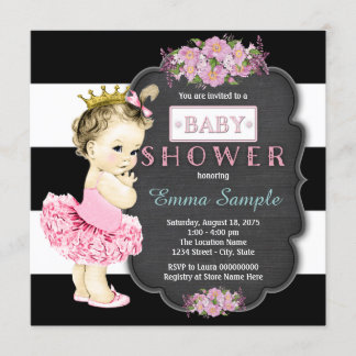 Convite Chuva de Ideias Meninas Princesa Tutu Loja de Giz 
