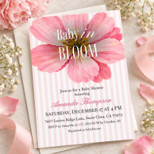 Chuva de Jardim Bebê com Listras Rosa em Flor