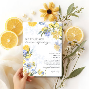 Convite Chuva de Lemons: Ela Encontrou Seu Amor Bridal Sho