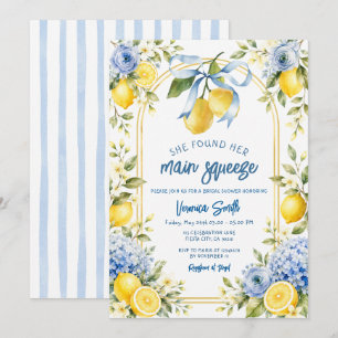 Convite Chuva de Lemons Encontrou Seu Esposo Chá de Noiva