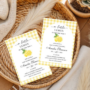 Convite Chuva de Limão Baby Shower Citrino Chá de Bebê