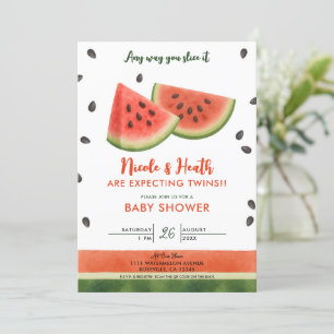 Convite Chuva de Melancia em Qualquer Corte Baby Shower