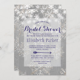 Convite Chuva de neve branca de inverno noivado