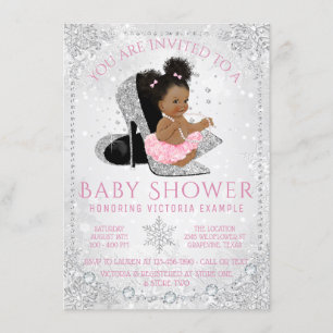 Convite Chuva de Neve de Inverno - Etnia Snowflake - Baby