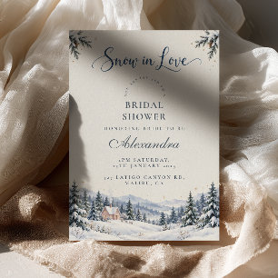 Convite Chuva de Noiva Alpina Snow in Love