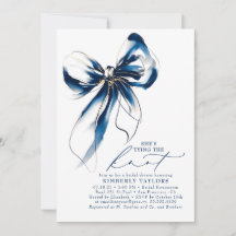 Chuva de Noiva Azul e Dourado Elegante e Caprichos
