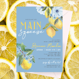 Convite Chuva de Noiva Blue Lemon Encontrou Seu Amor
