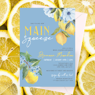 Convite Chuva de Noiva Blue Lemon Encontrou Seu Amor