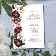 Chuva de Noiva Botânica Floral Rosa Roxo