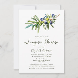 Convite Chuva de Noiva Casamento Ramo de Oliveira Italiano