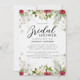 Convite Chuva de Noiva com Aquarela Floral