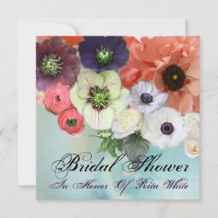 CONVITE CHUVA DE NOIVA COM ROSAS VERMELHAS BRANCAS E FLORE