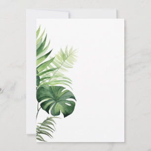 Convite Chuva de Noiva com Verdura Botânica Plantas Tropic