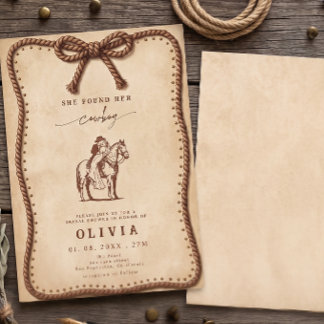 Convite Chuva de Noiva Country Western Cowboy Cavalo