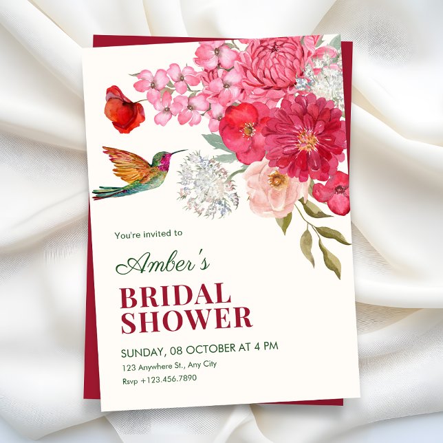 Convite chuva de noiva de arte floral (Criador carregado)