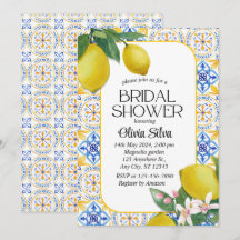 Chuva de Noiva de Azulejo de Limão Italiano Medite