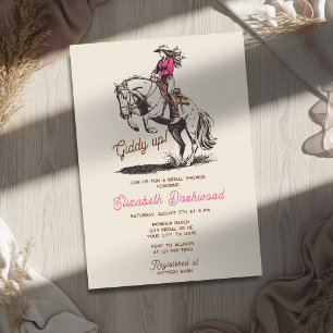 Convite Chuva de Noiva de Cowgirl Moderna do Oeste America