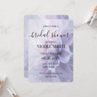 Convite Chuva de Noiva de Flor Roxa Grande Personalizada