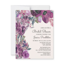 Chuva de Noiva Elegante Lilás Ameixa Roxo Floral