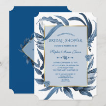 Chuva de Noiva em Azul Clássico com Monograma Dour