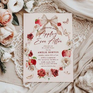 Convite Chuva de Noiva Floral Appley Ever After